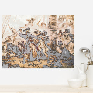 Capture, Pirate Blackbeard, Königin Anne's Rache Foliendrucke