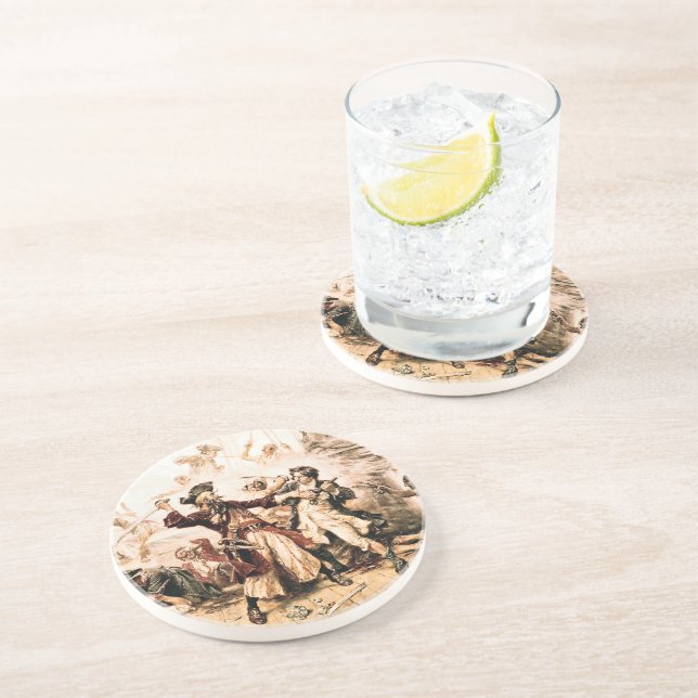 Capture, Pirate Blackbeard, Königin Anne's Rache Getränkeuntersetzer (Seite)