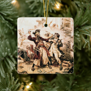 Capture, Pirate Blackbeard, Königin Anne's Rache Keramikornament