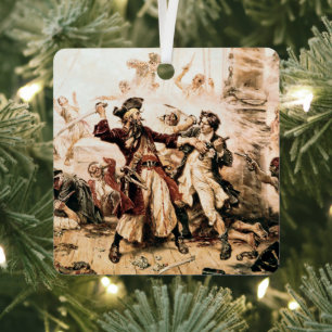 Capture, Pirate Blackbeard, Königin Anne's Rache Ornament Aus Metall