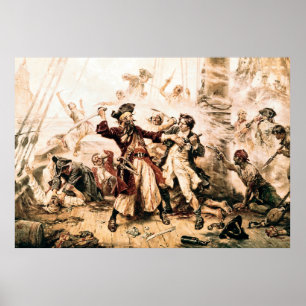 Capture, Pirate Blackbeard, Königin Anne's Rache Poster