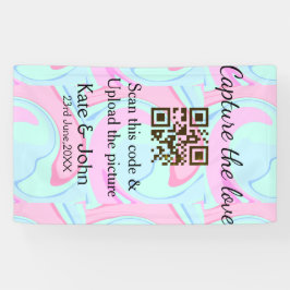 Capture the Liebe add QR Scan marmorfarben blau mi Banner