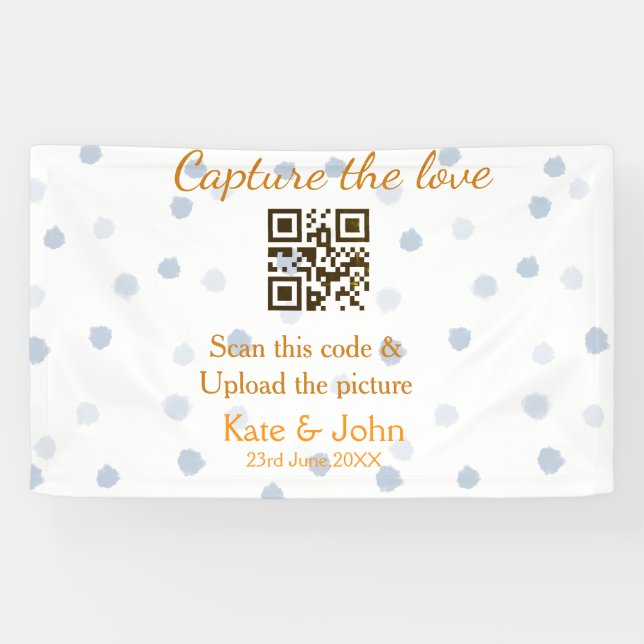 Capture the Liebe add QR scan upload image blue Banner (Horizontal)