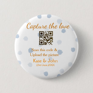 Capture the Liebe add QR scan upload image blue Button