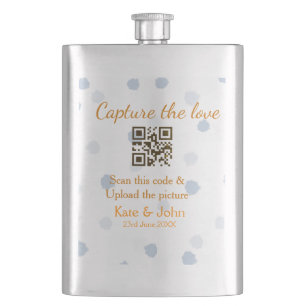 Capture the Liebe add QR scan upload image blue Flachmann