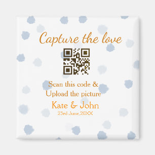 Capture the Liebe add QR scan upload image blue Magnet
