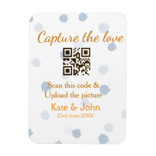 Capture the Liebe add QR scan upload image blue Magnet