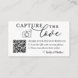 Capture the Liebe Foto Album QR Code Begleitkarte