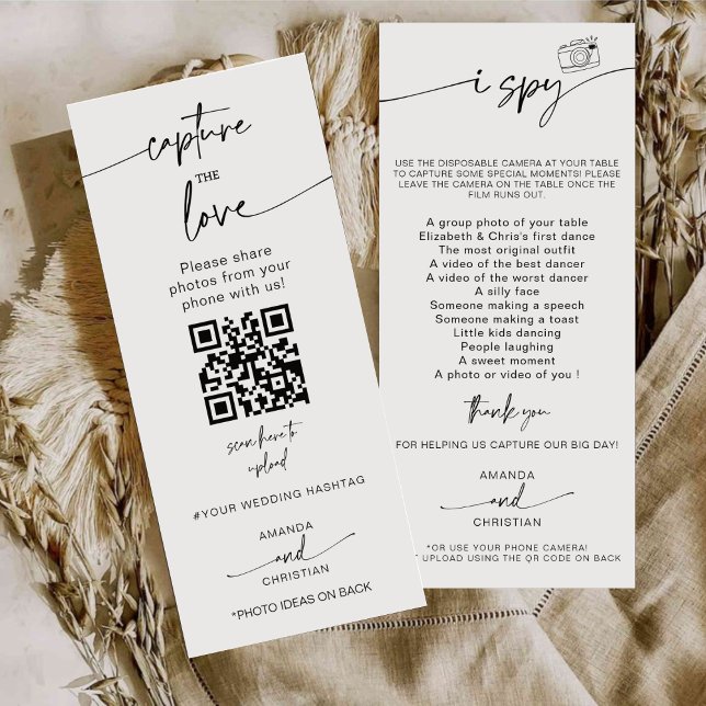 Capture the Liebe Foto I Spy Wedding Game Sage Menükarte (Von Creator hochgeladen)