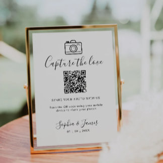 Capture the Liebe Foto Share QR Code Wedding Sign Einladung