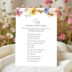 Capture the Liebe I Spy Boho Wedding Game Card Einladung