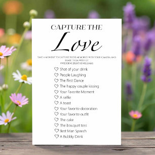 Capture the Liebe I Spy Wedding Game Card Einladung