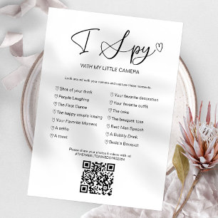 Capture the Liebe I Spy Wedding Game with QR Einladung