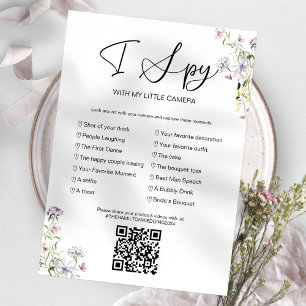 Capture the Liebe I Spy Wedding Game with QR Einladung