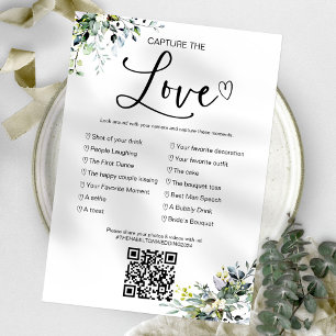 Capture the Liebe I Spy Wedding Game with QR Einladung