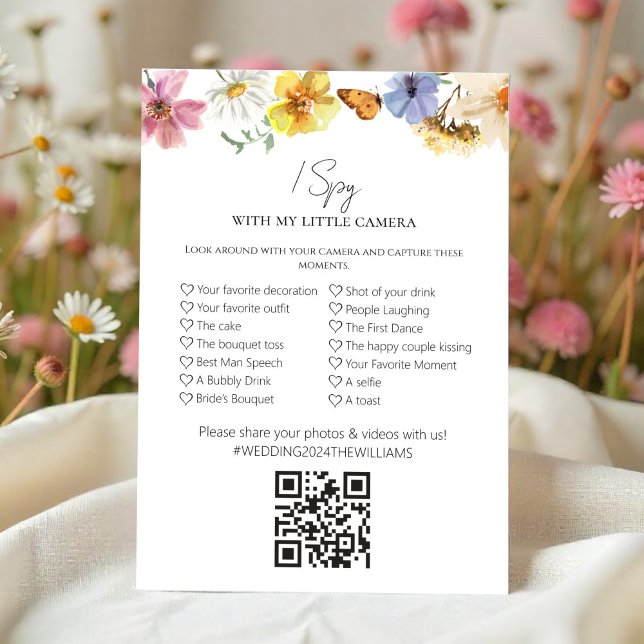 Capture the Liebe I Spy Wedding with QR Game Card Einladung (Von Creator hochgeladen)
