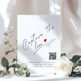 Capture the Liebe Minimalistisch QR Code Wedding Poster
