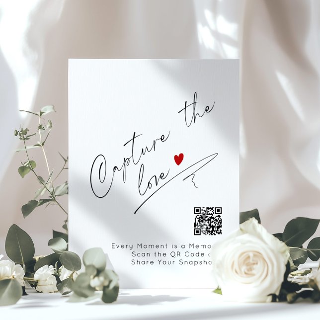 Capture the Liebe Minimalistisch QR Code Wedding Poster (Von Creator hochgeladen)