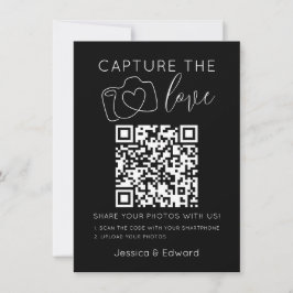 Capture the Liebe QR Code Black Chic Moderne Hochz