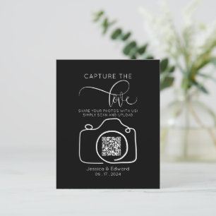 Capture the Liebe QR Code Black Chic Moderne Hochz