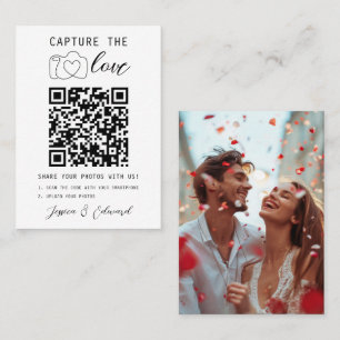 Capture the Liebe QR Code Foto Moderne Hochzeit Platzkarte