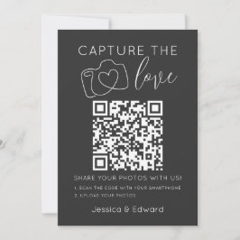 Capture the Liebe QR Code Gray Chic Moderne Hochze