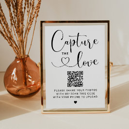 Capture the Liebe QR Code Heart Script Wedding Sig Einladung