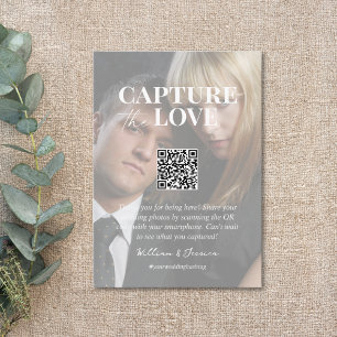 Capture the Liebe QR Code Hochzeit Foto Sharing Begleitkarte