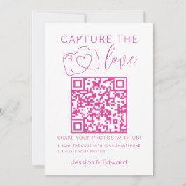 Capture the Liebe QR Code Rosa Chic Moderne Hochze