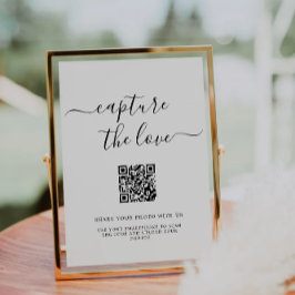 Capture the Liebe Qr Code Sign, Minimalistisch Einladung
