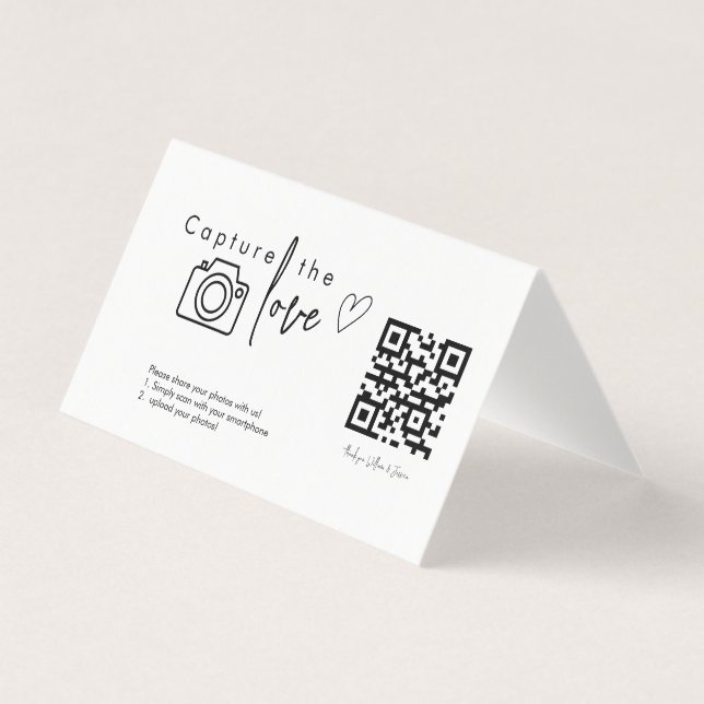 Capture the Liebe QR Code, Wedding Foto Signs (Vorderseite)
