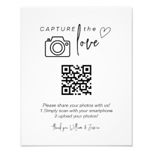 Capture the Liebe QR Code, Wedding Foto Signs