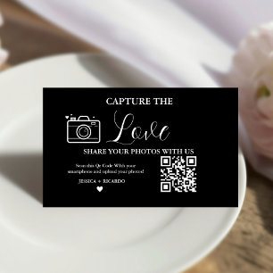 Capture the Liebe Wedding QR Code Card Foto Card C Platzkarte