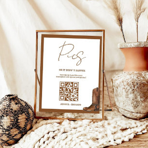 Capture the Liebe Wedding QR Code Card Foto Card C Poster