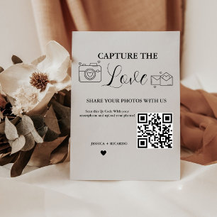 Capture the Liebe Wedding QR Code Card Foto Card C Sockelschild