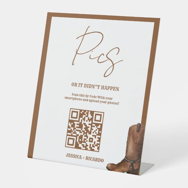 Capture the Liebe Wedding QR Code Card Foto Card C Sockelschild (Vorderseite)