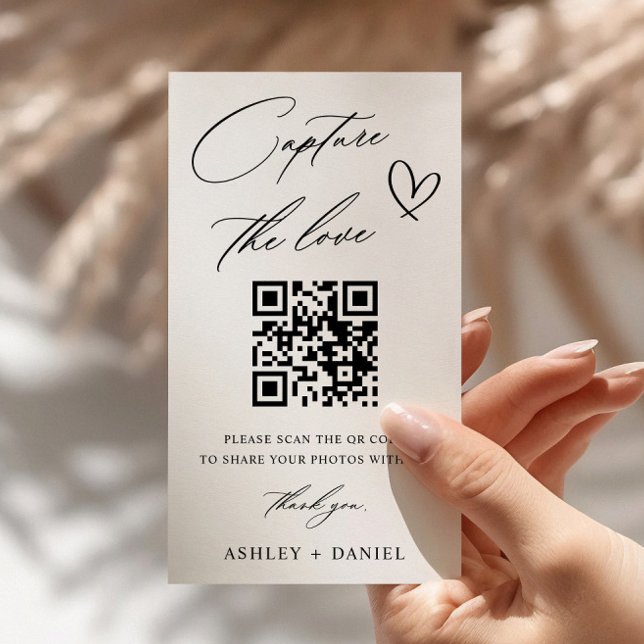 Capture the Liebe Wedding QR Code Enclosure Card Begleitkarte (Von Creator hochgeladen)