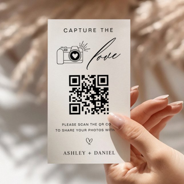 Capture the Liebe Wedding QR Code Enclosure Card Begleitkarte (Von Creator hochgeladen)