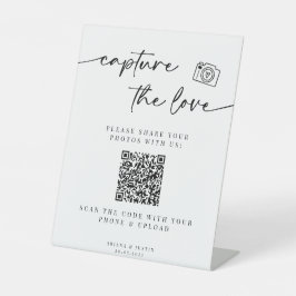 Capture the Liebe Wedding Sign with QR Code Sockelschild