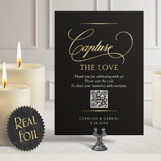 Capture the Love Foto-Sharing-Hochzeitsschild Folieneinladung