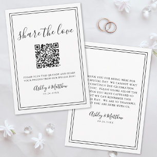 Capture The Love Foto Teilen QR Code Hochzeit Begleitkarte