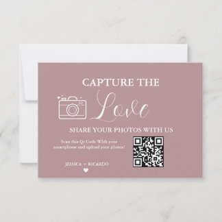 Capture the Love Hochzeits-QR-Code-Fotokarte Einladung
