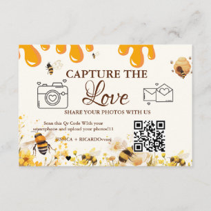 Capture the Love Hochzeits-QR-Code-Karte, Fotokart Einladung