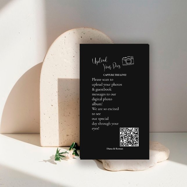 Capture The Love QR code Wedding Guest Photo Share Begleitkarte (Von Creator hochgeladen)