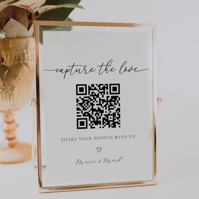 Capture the Love Wedding Photo Album QR Code Poster (Von Creator hochgeladen)