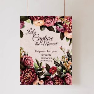 Capture the Moment Wedding Sign Poster