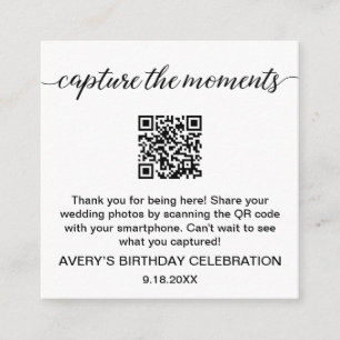 Capture the Moments QR-Code-Foto-Sharing Begleitkarte
