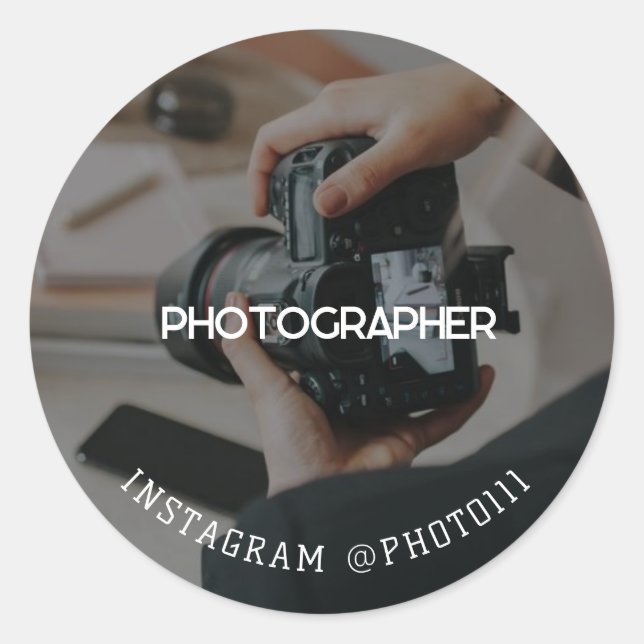 Capture your Special Day, Berufliche Fotografie Runder Aufkleber (Vorderseite)