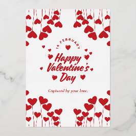 "Captured by Your Love" – Elegant Modern Valentine Folien Feiertagskarte