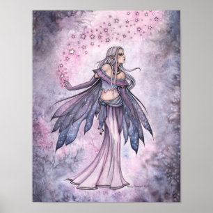 Captured Sky Lila Fairy Art Poster
